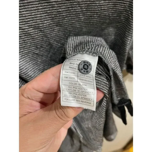 BKE Shirt Mens Size Medium Black Polo Short Sleeve Performance Golf Athleisure - Picture 4 of 7